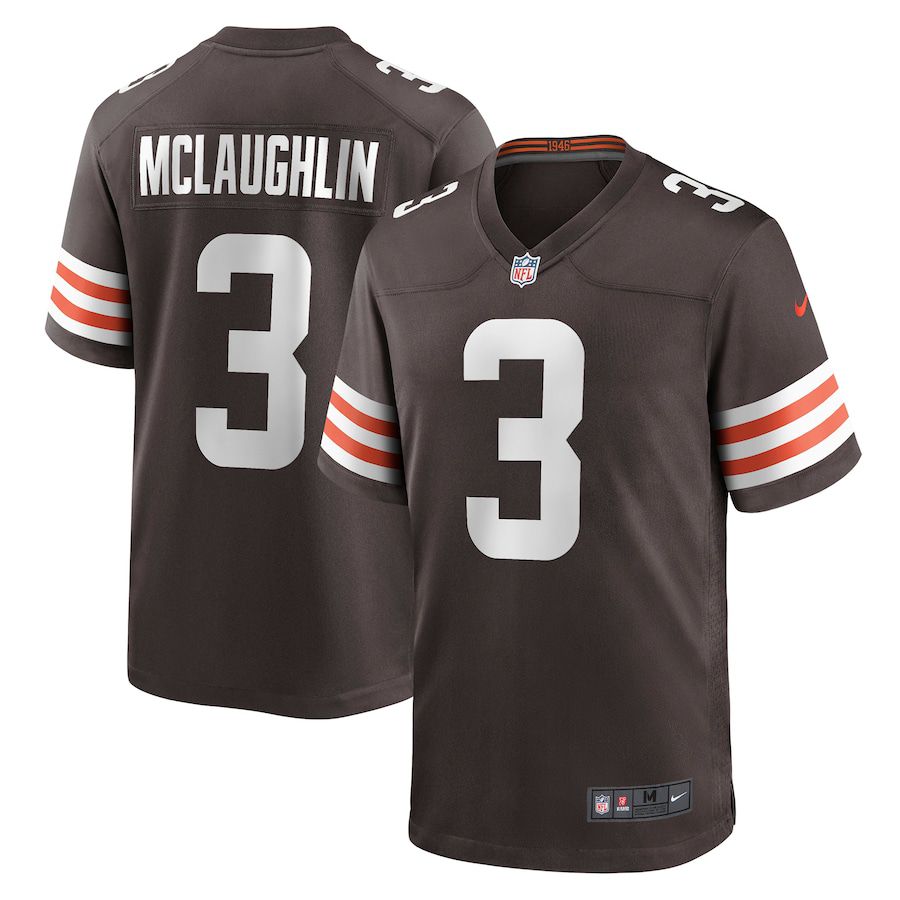 Men Cleveland Browns 3 Chase McLaughlin Nike Brown Game NFL Jersey